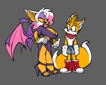 2023 age_difference anthro bat bat_wings big_breasts bigdad breasts canid canine clothing colored duo ear_piercing ear_ring female footwear fox high_heels jewelry large_wings larger_female male male/female mammal membrane_(anatomy) membranous_wings miles_prower nickanater1_(artist) older_female piercing ring_piercing rouge_the_bat sega shoes size_difference sonic_the_hedgehog_(series) spread_wings third-party_edit wings younger_male