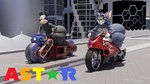 16:9 3d_(artwork) 4k absurd_res anthro barefoot big_butt building butt crossover digital_media_(artwork) disney domestic_cat feet felid feline felis future futuristic hi_res male male/male mammal metro-goldwyn-mayer metropolis mickey_mouse mickey_mouse_clubhouse motorcycle mouse murid murine nude nude_anthro raised_tail riding_motorcycle rodent sparkliiastor tail text thick_thighs thomas_cat tom_and_jerry vehicle watermark wheel wide_hips widescreen