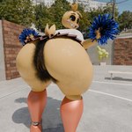 1:1 absurd_res adri164 anal_hair animatronic anus areola avian big_areola big_breasts big_butt big_nipples big_pubes bird body_hair breasts brown_areola butt butt_hair cellulite cheerleader cheerleader_outfit chicken female five_nights_at_freddy's five_nights_at_freddy's_2 galliform gallus_(genus) genitals hairy hairy_pussy hi_res huge_butt looking_back machine nipples phasianid pubes pussy robot scottgames small_skirt smile solo thick_thighs toy_chica_(fnaf) wide_hips yellow_body