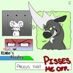 blitzle bookabashka comic duo english_text equid equine felid feline feral generation_4_pokemon generation_5_pokemon grin hi_res kimbo_(bookabashka) male mammal nintendo pokemon pokemon_(species) rivalry shinx smile text