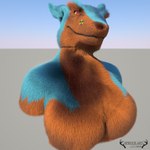 1:1 3d_(artwork) 3d_bust agent_orange_(pouncer11) anthro big_breasts breasts bust_portrait cleavage_cutout cutout digital_media_(artwork) female portrait sergal solo sprucethedeer