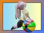 2024 3d_(artwork) 4:3 accessory aerobics anthro artist_name blender_(artwork) clothing comorito digital_media_(artwork) disney exercise exercise_ball female fitness headband hi_res judy_hopps lagomorph latex leg_warmers leggings legwear leotard leporid mammal rabbit solo wristband zootopia