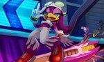 2024 absurd_res amy_rose anthro avian bird blue_eyes clothed clothing cranihum eulipotyphlan female female_focus gesture group hand_gesture hedgehog hi_res hirundinid looking_at_viewer male mammal navel open_mouth open_smile oscine passerine sega shadow_the_hedgehog smile smiling_at_viewer solo_focus sonic_riders sonic_the_hedgehog_(series) swallow_(bird) trio v_sign wave_the_swallow