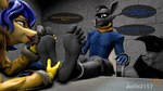 16:9 3d_(artwork) 4k 5_toes absurd_res anthro barefoot bdsm bondage bound canid canine captured carmelita_fox clothed clothing cuff_(restraint) digital_media_(artwork) dominant dominant_female duo english_text feet female female_licking_male foot_fetish foot_focus foot_lick foot_play fox fully_clothed handcuffs hi_res humanoid_feet interrogation justin2157_(nebelfoxy) laugh legs_up licking licking_between_toes male male/female mammal metal_cuffs plantigrade procyonid raccoon restraints shackles sitting sly_cooper sly_cooper_(series) soles sony_corporation sony_interactive_entertainment source_filmmaker_(artwork) submissive submissive_male sucker_punch_productions text tickle_torture tickling toes tongue warfare_carmelita warfare_machine warfare_sly_cooper widescreen