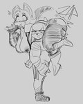 Rating: q
ID: 5604299
Date: 2025-05-28 11:32:04 -0400
Status: active
Score: 8
2025 absurd_res anthro arm_wraps armwear back_wings bat bat_wings belly biceps big_breasts big_butt black_and_grey blush blush_lines boots bottomwear breasts butt butt_grab carrying_another choker cleavage clothed clothing duo eating eating_food echidna elbow_gloves embarrassed eyelashes female food footwear gloves grey_background grin hair hand_on_butt hand_on_leg hand_on_thigh hand_wraps handwear hanging_breasts happy hi_res high_heeled_boots high_heels holding_food holding_object holding_pizza jewelry knuckles_the_echidna looking_at_viewer male mammal membrane_(anatomy) membranous_wings monochrome monotreme musclegut muscular muscular_arms muscular_male necklace overweight overweight_anthro overweight_female pants pizza rouge_the_bat sega shocked shoes short_tail shoulder_carry side_view simple_background sketch slightly_chubby slightly_chubby_anthro slightly_chubby_female slightly_chubby_male smile sonic_the_hedgehog_(series) southger spikes spikes_(anatomy) squish startled tail tail_motion tailwag tearing_clothing thick_thighs thigh_squish topless topless_male torn_bodysuit torn_clothing wardrobe_malfunction wide_eyed wings wraps post #5604299
