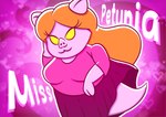 anthro bottomwear clothed clothing clothing_lift domestic_pig female ghost ghost_tail hair hi_res long_hair luigi's_mansion mammal mario_bros miss_petunia naked_dan nintendo orange_hair pink_body pink_clothing pink_skin skirt skirt_lift spirit suid suina sus_(pig) text yellow_eyes