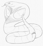 2015 anatomically_correct animal_genitalia arbok bodily_fluids cloaca dripping female feral forked_tongue generation_1_pokemon genital_fluids genitals graphite_(artwork) horizontal_cloaca monochrome nintendo pokemon pokemon_(species) presenting presenting_cloaca reptile scalie simple_background sketch smile snake snake_hood solo tongue tongue_out traditional_media_(artwork) vaginal_fluids white_background yaroul