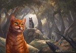 2019 amazing_background ambiguous_gender bell bell_collar blue_collar blue_eyes bluestar_(warriors) brown_body brown_fur chinese_text collar detailed detailed_background detailed_fur digital_media_(artwork) digital_painting_(artwork) domestic_cat felid feline felis female_(lore) feral firestar_(warriors) fur green_eyes grey_body grey_fur group highrock logo mackerel_tabby male_(lore) mammal official_art orange_body orange_fur outside plant rock scenery_porn shaded sitting striped_body striped_fur stripes tabby_cat text tigerstar_(warriors) tree warriors_(book_series) whiskers yellowfang_(warriors) zilven