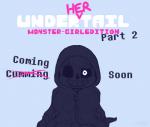 2016 alternate_universe animated_skeleton bone bottomwear breasts clothing comic crossgender english_text female heart_eyes heart_symbol hoodie not_furry sans_(undertale) skeleton skirt smile text thewill topwear undead under(her)tail undertale undertale_(series)