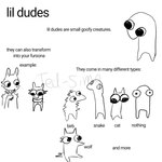 ambiguous_gender anthro birb_(lil_dudes) canid canine canis cat_(lil_dudes) collar hi_res lil_dudes mammal monochrome nothing_(lil_dudes) snake_(lil_dudes) species_sheet spiked_collar spikes tagme ted-simp text wolf wolf_(lil_dudes)