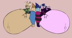 2023 anthro armwear belly belly_expansion big_belly big_breasts big_butt black_armwear black_clothing black_leggings black_legwear black_nose blue_bottomwear blue_clothing blue_ears blue_hair blue_inner_ear_fluff blue_jeans blue_pants blue_tail both_pregnant bottomwear braixen bray_(drippe_monke) breasts brown_nose butt camo camo_clothing camo_jacket camo_print camo_topwear clothing denim denim_bottomwear denim_clothing digital_media_(artwork) duo expansion faye_(reathe) female flat_colors g00eygutz generation_6_pokemon green_eyes hair hand_on_belly holding_object holding_potion huge_belly hyper hyper_belly hyper_pregnancy inner_ear_fluff jeans leggings legwear magic male male/female multiple_pregnancies navel nintendo open_mouth outie_navel pants pattern_armwear pattern_clothing pattern_leggings pattern_legwear pattern_topwear pink_belly pink_body pokemon pokemon_(species) potion pregnant pregnant_anthro pregnant_female pregnant_male purple_armwear purple_clothing purple_leggings purple_legwear purple_shirt purple_topwear rapid_pregnancy red_eyes red_tongue sharp_teeth shirt simple_background smile tail tan_background tan_belly tan_body tan_ears tan_tail teeth thick_thighs tongue topwear tuft white_inner_ear_fluff