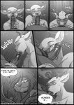 2022 agata_(beastars) anthro anthro_on_anthro anthro_penetrated anthro_penetrating anthro_penetrating_anthro antlers beastars big_penis bodily_fluids cervine comic deep_throat deer dialogue duo ellipsis english_text eyes_closed felid fellatio foreskin genitals greyscale hair half-closed_eyes hi_res horn humanoid_genitalia humanoid_penis interspecies licking lion looking_up louis_(beastars) male male/male male_penetrated male_penetrating male_penetrating_male mammal mane monochrome motion_lines narrowed_eyes nude oral oral_penetration pantherine penetration penile penis penis_grab penis_lick profanity pubes raccoondouglas red_deer saliva sex shishigumi_(beastars) speech_bubble tears text thick_penis thought_bubble tongue tongue_out tongue_out_blowjob vein veiny_penis