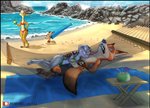 antelope anthro beach beverage bikini black_nose bodily_fluids bovid breasts canid canine cheek_tuft chest_tuft claws cleavage clothed clothing cuddling detailed_background dipstick_ears dipstick_tail disney drooling duo_focus ear_markings eyes_closed facial_tuft female fennec_fox finnick_(zootopia) fox fur gazelle gazelle_(zootopia) grey_body grey_fur group hand_holding holding_beverage holding_object horn inner_ear_fluff interlocked_fingers judy_hopps lagomorph leporid link6432 lying male male/female mammal markings midriff multicolored_ears multicolored_tail nap navel nick_wilde on_back on_side orange_body orange_fur pawpads pink_nose predator/prey rabbit red_fox ring saliva scut_tail seaside short_tail sleeping small_breasts smile swimwear tail tail_markings toe_claws tongue tongue_out true_fox tuft two-piece_swimsuit umbrella zootopia