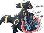 4:3 bodily_fluids drooling eeveelution feral generation_2_pokemon hi_res male male/male nintendo plateous pokemon pokemon_(species) saliva same_size_vore sketch umbreon vore