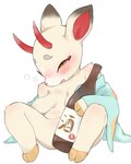 alcohol animal_crossing anthro areola beverage blush bottle breasts clothed clothing container deer drunk female fur hi_res horn mammal mostly_nude nintendo shino_(animal_crossing) simple_background solo spread_legs spreading stefvanian substance_intoxication white_background