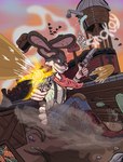 Rating: s
ID: 5536242
Date: 2025-04-28 13:20:36 -0400
Status: active
Score: 4
absurd_res ambient_bird anthro badaspen boots bullet carrot clothing comic cowboy cowboy_hat food footwear gun gunfire handgun hat headgear headwear hi_res kerchief lagomorph leporid male mammal plant rabbit ranged_weapon revolver shoes shooting shooting_gun solo sunset train vegetable vehicle water_tower weapon western post #5536242