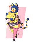 absurd_res animal_crossing ankha_(animal_crossing) anthro areola belt big_breasts big_butt blush bottomwear bouncing_breasts bow_ribbon bra breasts butt clothing cosplay domestic_cat dress felid feline felis female fingerless_gloves footwear gloves goddess_of_victory:_nikke handwear hi_res huge_breasts legwear mammal nintendo nipples panties raki_boi ribbons shocked shoes short_stack skirt solo stockings tail thick_thighs underwear wardrobe_malfunction