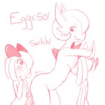 1:1 anthro big_penis breasts_on_face erecction female gardevoir generation_3_pokemon genitals group kirlia larger_female male male/female monochrome nintendo penis pokemon pokemon_(species) size_difference sketch small_but_hung smaller_male tingtongten trio