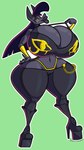 absurd_res anthro armor big_breasts boots bracers breasts canid canine canis chain clothing egyptian female footwear gold_(metal) hi_res high_heeled_boots high_heels huge_breasts jackal lips mammal rachael_wilde_(lildredre) shoes tail thick_lips toonvasion wide_hips