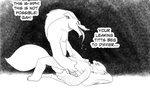 absurd_res anthro arch_position bodily_fluids boss_wolf breast_grab breast_milking breasts canid canine canis dialogue digital_drawing_(artwork) digital_media_(artwork) dreamworks duo early_pregnancy english_text felid female from_front_position hand_on_breast hi_res interspecies interspecies_pregnancy kung_fu_panda lactating male male/female mammal master_tigress milk monochrome nipples pantherine pregnant pregnant_anthro pregnant_female pregnant_sex sabrotiger sex text tiger vaginal wolf