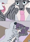 anthro comic cunnilingus duo erection felid feline fellatio female genitals hi_res humanoid_genitalia humanoid_penis licking luka_(weaselclaw) lynx male male/female mammal oral pantherine penile penis penis_lick pussy sex tiger tongue vaginal weaselclaw