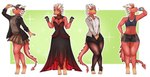 absurd_res anthro biped bottomwear clothed clothing crossdressing dragon dress ember_(xjax1) european_mythology exercise_clothing femboy hi_res horn male mythological_creature mythological_scalie mythology office_clothing red_body red_scales scales scalie skirt solo spikes trinitynight western_dragon