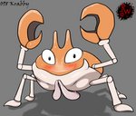 2020 2_penises animal_genitalia animal_penis arthropod blush crab crustacean decapoda digital_media_(artwork) erection feral generation_1_pokemon genitals hi_res krabby malacostracan male marine multi_genitalia multi_penis nintendo penis pink_penis pokemon pokemon_(species) rapistwerewolf simple_background solo tapering_penis