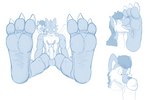 2023 2_horns 3:2 3_toes anthro balls bandai_namco blue_and_white bodily_fluids cale_(alonelywolf44) canid canine canis claws countershade_fur countershade_neck countershading curling_toes digimon digimon_(species) duo erection exveemon eyes_closed feet foot_fetish foot_focus foot_lick foot_play fur genitals greeb_(artist) hair horn humanoid_genitalia humanoid_hands humanoid_penis licking looking_down male male/male mammal membrane_(anatomy) membranous_wings monochrome nude open_mouth oral penile penis penis_lick pointy_ears prick_ears savior sex short_hair sitting smile smiling_at_another smiling_at_partner snout soles toe_claws toes tongue tongue_out tuft unconscious wings wolf wrinkled_feet wrinkles