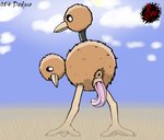 2020 2_heads animal_genitalia animal_penis anus avian avian_butt avian_feet barefoot beak bipedal_feral bird brown_body butt claws digital_media_(artwork) doduo erection feathers feet feral generation_1_pokemon genital_slit genitals hi_res looking_at_viewer looking_back male multi_head nintendo nude penis pink_penis pokemon pokemon_(species) presenting presenting_hindquarters presenting_penis puffy_anus rapistwerewolf ratite ratite_penis rear_view solo talons tapering_penis toes