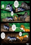 canid canine canis comic detailed_background dubius feral fox group kesh_(ruki) male mammal nature outside rukifox shadow tail watermark wolf