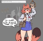 Rating: e
ID: 5549805
Date: 2025-05-05 00:31:44 -0400
Status: active
Score: 38
2023 5_fingers absurd_res animal_ears animal_humanoid ask_blog background_character black_text blue_bottomwear blue_clothing blue_skirt blush bodily_fluids bottomwear breasts canid canid_humanoid canine canine_humanoid clothed clothed_female clothed_humanoid clothing collared_shirt derpyfox_36 digital_drawing_(artwork) digital_media_(artwork) dress_shirt ear_blush english_text eyebrow_through_hair eyebrows female female_humanoid fingers genital_fluids grey_background hair handbag hi_res humanoid id_card lanyard light_body light_skin looking_aside mammal mammal_humanoid markings mona_(derpyfox_36) orange_ears orange_eyebrows orange_hair public purse rapid_transit ring_(marking) ringed_tail shirt simple_background skirt striped_markings striped_tail stripes sweat tail tail_markings tanuki_humanoid text thought_bubble topwear translucent translucent_hair vaginal_fluids vehicle white_clothing white_shirt white_topwear post #5549805