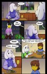 absolutedream absurd_res asgore_dreemurr asriel_dreemurr blonde_hair boss_monster_(undertale) bovid caprine comic delta_rune_(emblem) dialogue english_text frisk_(undertale) fur group hair hi_res horn human long_ears mammal symbol text toriel undertale undertale_(series) white_body white_fur