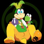 1:1 2017 3_toes 4_fingers alpha_channel anthro biped clothed clothing coat eyewear feet fingers front_view fully_clothed glasses green_yoshi hollo_nut iggy_koopa koopa koopaling lab_coat male mario_bros nintendo puppet scalie shirt simple_background sitting sock_puppet solo spread_legs spreading t-shirt toes tongue tongue_out topwear transparent_background yellow_yoshi yoshi