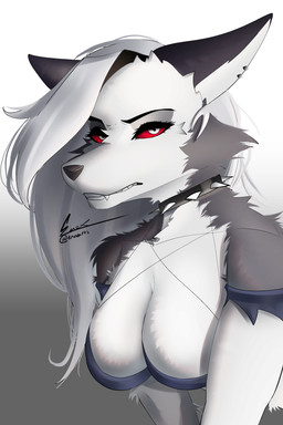Rating: q
ID: 5735133
Date: 2025-07-26 02:59:44 -0400
Status: pending
Score: 7
2:3 absurd_res annoyed anthro breasts canid canine canis choker clip_studio_paint_(artwork) digital_drawing_(artwork) digital_media_(artwork) enoxarts female fur grey_hair hair half-length_portrait hellaverse helluva_boss hi_res jewelry loona_(helluva_boss) mammal multicolored_body necklace portrait red_eyes solo two_tone_body white_body white_fur wolf post #5735133