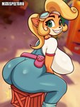 Rating: q
ID: 5467336
Date: 2025-03-30 23:14:36 -0400
Status: active
Score: 41
activision anthro bandicoot big_breasts biped blonde_hair blurred_background breasts butt clothed clothing coco_bandicoot crash_bandicoot_(series) eyelashes female green_eyes hair hi_res looking_at_viewer looking_back mammal marsupial matospectoru pupils sitting smile solo teeth thick_thighs three-quarter_view post #5467336