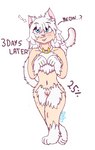 alternate_species anthro felid feline female fur fur_growth growth hi_res human human_to_anthro humanoid lunathecatto mammal obedient solo species_transformation submissive submissive_female transformation