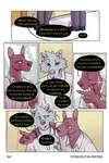 2:3 bastriw canid canine canis clothing comic dialogue domestic_dog english_text green_eyes hairless hairless_dog hi_res male mammal manu_(bastriw) nico_(bastriw) primitive_dog school school_uniform text uniform url wolf xoloitzcuintli yellow_eyes