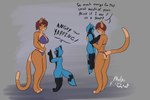 3:2 anthro blue_body bra breasts butt canid canine carrying_another clothed clothing dialogue digital_media_(artwork) domestic_cat duo english_text feet felicia_(phelpsfilchat) felid feline felis female fingers fur generation_4_pokemon hair kitos_(kitosnightfall) larger_female male male/female mammal nintendo panties pawpads phelpsfilchat pokemon pokemon_(species) riolu simple_background size_difference smaller_male smile standing tail text toes underwear