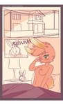 2019 absurd_res anthro bed blush breasts bunnybits casual_nudity claire_(bunnybits) comic conditional_dnp digital_media_(artwork) english_text female fur furniture hair hi_res lagomorph leporid letterbox mammal nipple_piercing nipples nude nude_female piercing rabbit solo tail text