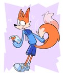 anthro bottomwear canid canine circusoflemurs clothing fox hi_res male mammal shorts solo sportswear