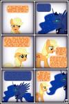 absurd_res applejack_(mlp) base_three_layout blonde_hair blue_hair comic dream duo earth_pony equid equine female feral friendship_is_magic green_eyes grid_layout gutovi-kun hair hasbro hi_res horn horse mammal my_little_pony mythological_creature mythological_equine mythology pony princess_luna_(mlp) six_frame_grid six_frame_image three_row_layout winged_unicorn wings