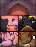 2016 absurd_res after_kiss balls base_three_layout big_butt bisexual black_body black_fur blockage_(layout) blush bodily_fluids butt chest_tuft clitoris collar comic cowgirl_position cunnilingus dialogue drooling eevee eeveelution english_text envy_(kuroodod) erection espeon eyes_closed facesitting fan_character fangs female female/female female_on_top feral five_frame_image from_front_position fur generation_1_pokemon generation_2_pokemon genital_fluids genitals greed_(kuroodod) group group_sex hi_res horizontal_blockage incest_(lore) knotting kuroodod male male/female male_on_bottom male_penetrating nintendo on_bottom on_top one_eye_closed open_mouth oral oral_penetration oversexed_eeveelutions penetration penis pokemon pokemon_(species) purple_body purple_fur pussy pussy_juice_on_penis saliva saliva_on_tongue saliva_string sam_(kuroodod) sams_balls sex sibling_(lore) sister_(lore) sisters_(lore) sitting_on_another sound_effects tan_body tan_fur teeth text three_row_layout threesome tight_orifice tongue tongue_out triangle_position trio tuft umbreon vaginal vaginal_fluids vaginal_knotting vaginal_penetration