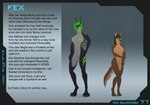 absurd_res alibiwolf angry anthro backstory becky_(disambiguation) bex blue_eyes breasts brown_body brown_fur canid canine canis claws confident duo english_text fangs female fur green_eyes green_hair green_markings green_nipples grey_body grey_fur hair hi_res hybrid jackal mammal markings nipples nude open_mouth paws pink_nipples sabertooth_(anatomy) scared shy size_difference solo standing symbiont symbiote teeth text transformation vex_(alibiwolf)