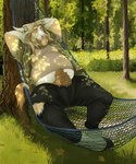 Rating: s
ID: 5421702
Date: 2025-03-09 06:48:37 -0400
Status: active
Score: 23
2025 absurd_res anthro beard belly belly_hair big_belly blonde_hair body_hair bottomwear bovid bovine brown_hair cattle chest_hair chubchow clothed clothing ear_piercing eyes_closed facial_hair facial_piercing forest forest_background grin hair hammock hands_behind_head happy_trail hi_res hooves horn horn_jewelry horn_ring jewelry leaf long_hair lying male mammal manly multicolored_hair nature nature_background nose_piercing nose_ring on_back open_clothing open_shirt open_topwear outside overweight overweight_anthro overweight_male pants piercing plant pubes reclining resting ring_(jewelry) ring_piercing shadow shirt shirt_up sleeping smile solo topwear torn_bottomwear torn_clothing torn_pants tree two_tone_hair undershirt post #5421702