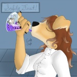 1:1 anthro beverage canid canine canis collie digital_media_(artwork) domestic_cat domestic_dog duo erlenmeyer_flask extreme_size_difference eyes_closed felid feline felis felisrandomis female female_pred food herding_dog inside laboratory laboratory_equipment laboratory_glassware leo-leonal male mammal microfauna open_mouth pastoral_dog rough_collie roughcollie scientific_instrument scientist sheepdog size_difference sofia_fluttertail soft_vore vore wide_eyed