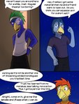 3:4 anthro avian bird blue_eyes bluebird chicken clothing comic dialogue english_text frank_(texnatsu) fuze galliform gallus_(genus) hi_res johnny_(texnatsu) josh_oliver male night oscine passerine peafowl phasianid shirt tank_top texnatsu text thrush_(bird) topwear underwear white_clothing white_topwear white_underwear