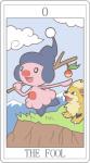 ambiguous_gender berry card card_template cliff cloud duo feral food fortune_telling fruit generation_1_pokemon generation_4_pokemon growlithe leppa_berry major_arcana miji mime_jr. nintendo open_mouth outside plant pokemon pokemon_(species) pokemon_berry sky tarot tarot_card the_fool_(tarot)