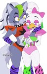 Rating: s
ID: 5568573
Date: 2025-05-13 03:18:51 -0400
Status: active
Score: 36
animatronic anthro avian beak bird blush blush_lines bottomwear bracelet canid canine canis chicken clothing collar colored_nails duo ear_piercing eyelashes eyeshadow facial_markings feathers female fingerless_gloves five_nights_at_freddy's five_nights_at_freddy's:_security_breach front_view fur galliform gallus_(genus) glamrock_chica gloves green_clothing green_gloves green_handwear green_highlights green_nails grey_body grey_fur grey_hair hair hand_on_hip hand_on_shoulder handwear head_feathers head_markings hi_res highlights_(coloring) jewelry kiirono leotard lipstick machine makeup mammal markings nails phasianid piercing pink_bow pink_clothing pink_eyes pink_eyeshadow pink_leotard pink_lipstick purple_eyeshadow red_bottomwear red_clothing red_topwear robot roxanne_wolf scottgames shoulder_pads simple_background steel_wool_studios studded_bracelet studded_collar studded_jewelry studs thick_thighs topwear white_background white_body white_feathers wide_hips wolf yellow_eyes post #5568573