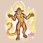 absurd_res animal_genitalia anthro claws dragon energy fire gecko genital_slit genitals hi_res hybrid lizard male molohrum motivational_art muscular mythological_creature mythological_scalie mythology nude reptile scalie sketch snake solo tail thigh_gap zerbug