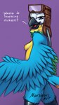 Rating: q
ID: 4889094
Date: 2024-06-30 21:10:54 -0400
Status: active
Score: 147
9:16 absurd_res anthro artist_name asking_viewer avian beak bird black_beak blue_body blue_eyes blue_feathers breasts butt clothing dialogue digital_media_(artwork) english_text eyewear eyewear_on_head feathers female goggles goggles_on_head goggles_on_headwear half-closed_eyes headgear headwear hi_res indigo_park legwear looking_at_viewer macaw marbleous mollie_macaw mostly_nude narrowed_eyes neotropical_parrot nipples non-mammal_breasts open_mouth open_smile parrot portrait purple_background question side_view simple_background small_breasts smile solo tail text three-quarter_portrait tongue true_parrot winged_arms wings post #4889094